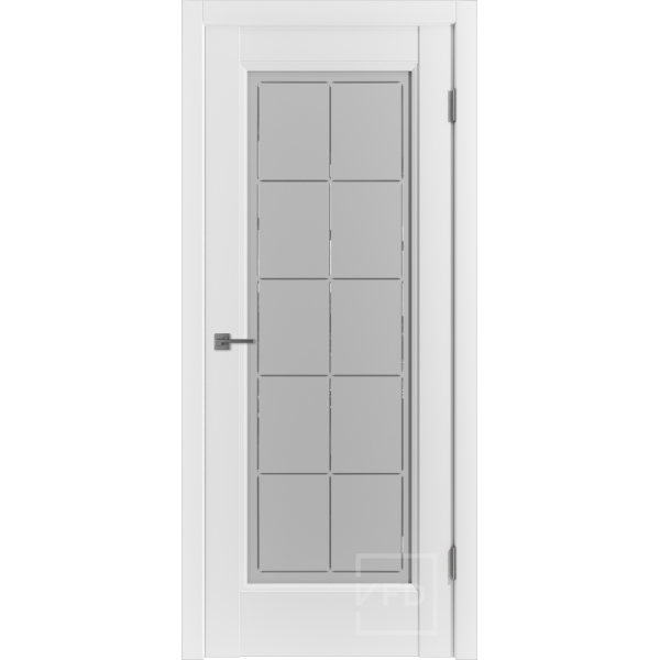 Межкомнатная дверь VFD E1 Ice Crystal Cloud со стеклом Серия Emalex