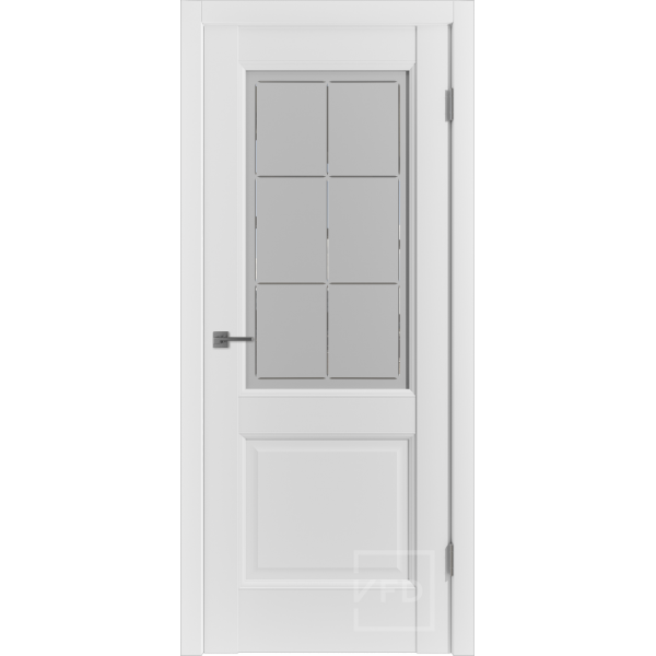 Межкомнатная дверь VFD E2 Ice Crystal Cloud со стеклом Серия Emalex