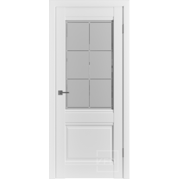 Межкомнатная дверь VFD EC2 Ice Crystal Cloud со стеклом Серия Emalex