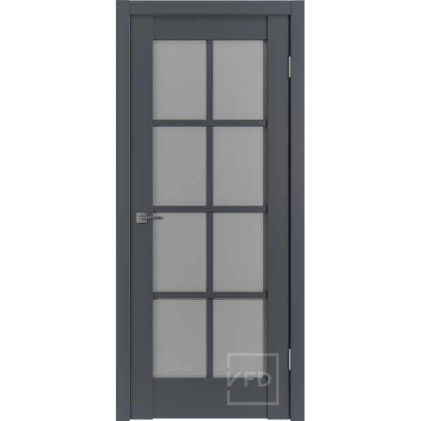 Межкомнатная дверь VFD ER1 Onyx Dark Cloud со стеклом Серия Emalex