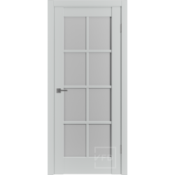Межкомнатная дверь VFD ER1 Steel White Cloud со стеклом Серия Emalex Межкомнатная дверь VFD ER1 Steel White Cloud со стеклом Серия Emalex