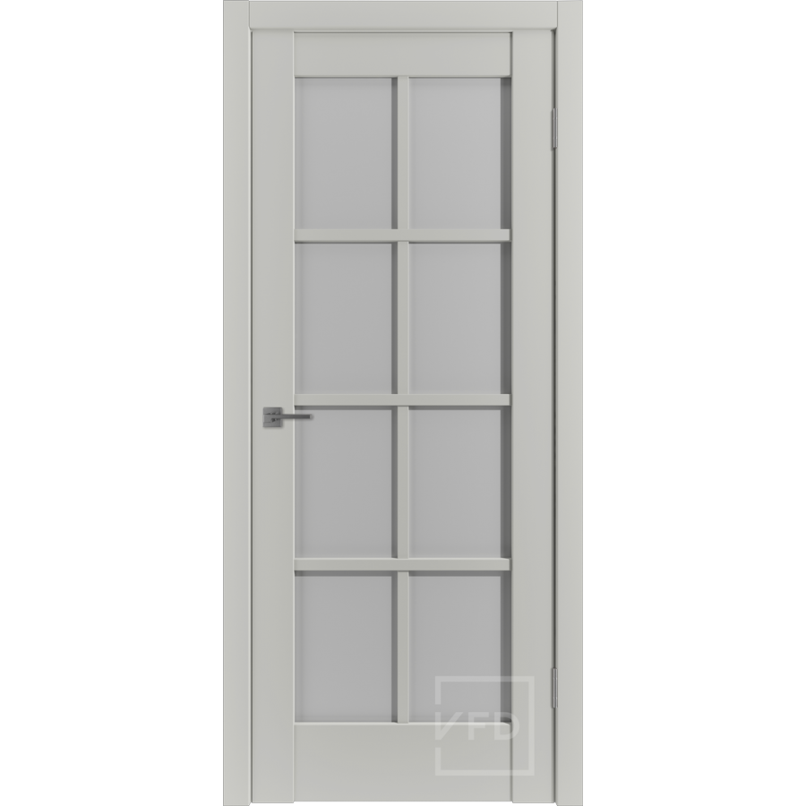 Межкомнатная дверь VFD ER1  Taupe  White Cloud со стеклом Серия Emalex
