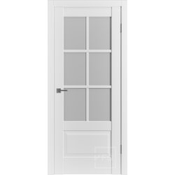 Межкомнатная дверь VFD ER2 Ice White Cloud со стеклом Серия Emalex Межкомнатная дверь VFD ER2 Ice White Cloud со стеклом Серия Emalex
