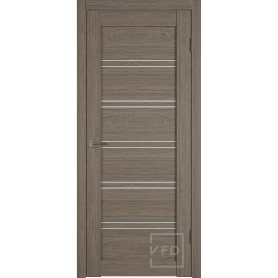 Межкомнатная дверь VFD Atum Pro 28  Brun Oak  White Cloud со стеклом Серия Atum Pro