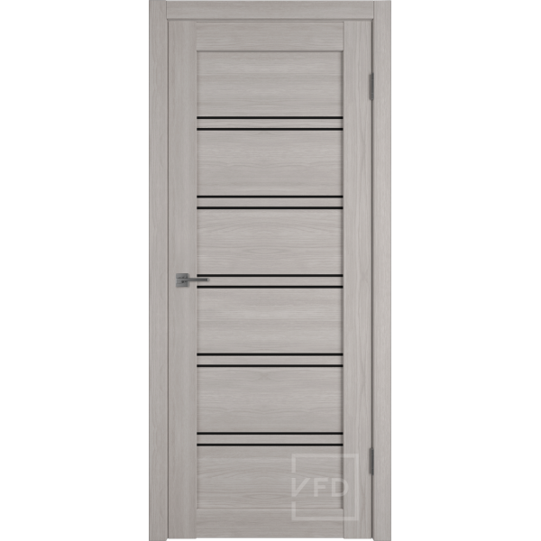 Межкомнатная дверь VFD Atum Pro 28 Stone Oak Black Gloss со стеклом Серия Atum Pro