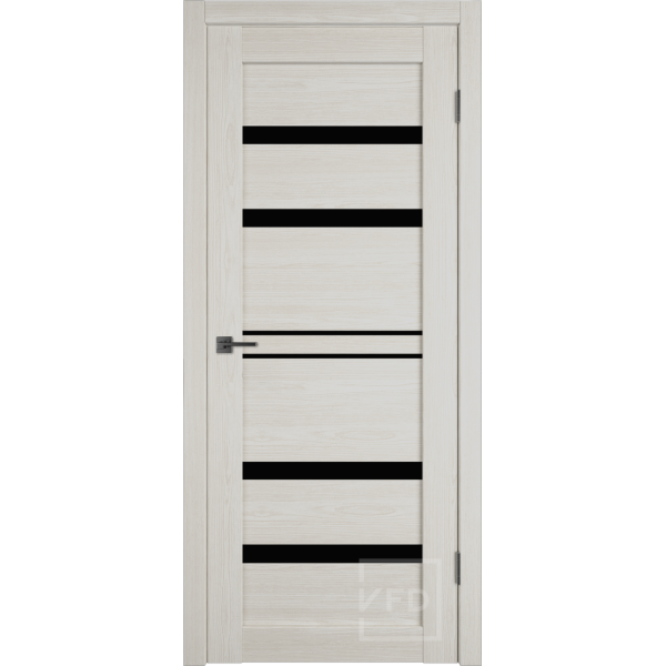 Межкомнатная дверь VFD Atum Pro 26 Artic Oak Black Gloss со стеклом Серия Atum Pro