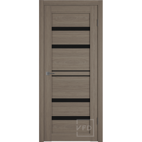 Межкомнатная дверь VFD Atum Pro 26 Brun Oak Black Gloss со стеклом Серия Atum Pro