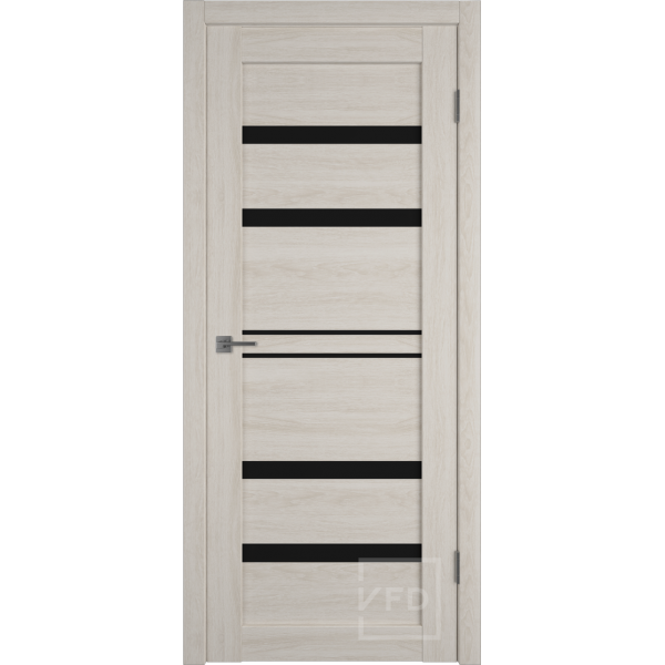 Межкомнатная дверь VFD Atum Pro 26 Scansom Oak Black Gloss со стеклом Серия Atum Pro