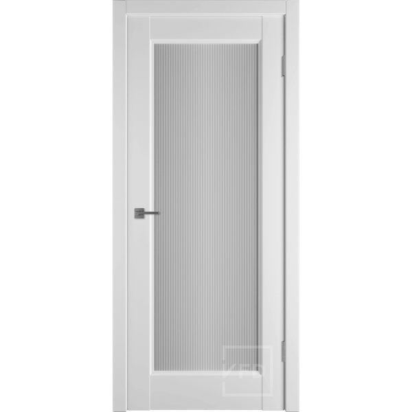 Межкомнатная дверь VFD Elegant 1VR Ice Art Cloud Moru со стеклом Серия Emalex