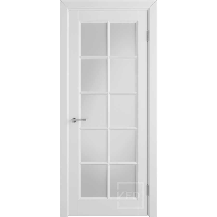 Межкомнатная дверь VFD Glanta  Polar  White Cloud со стеклом Серия Stockholm Classic 