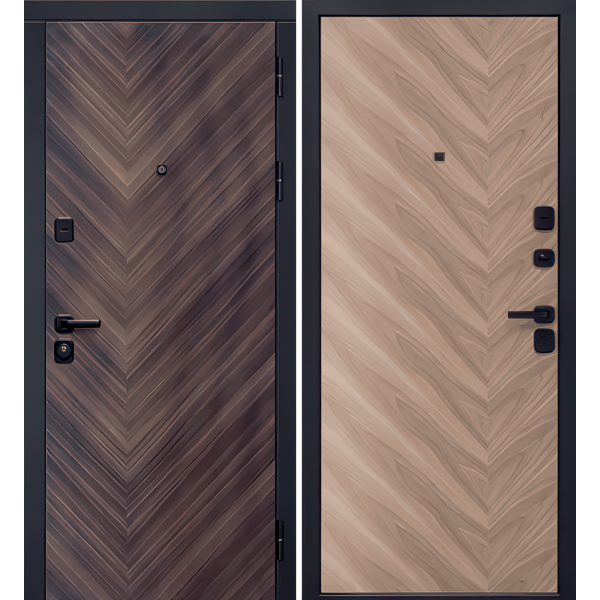 Входная дверь металлическая K8 91 Орех американский Феррони