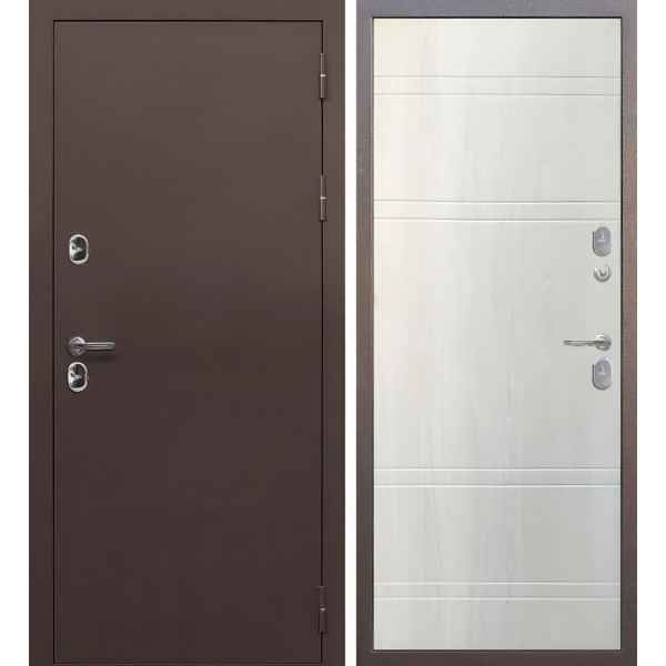 Входная дверь металлическая Протерма Шоколад букле Уайт ТЕРМОРАЗРЫВ